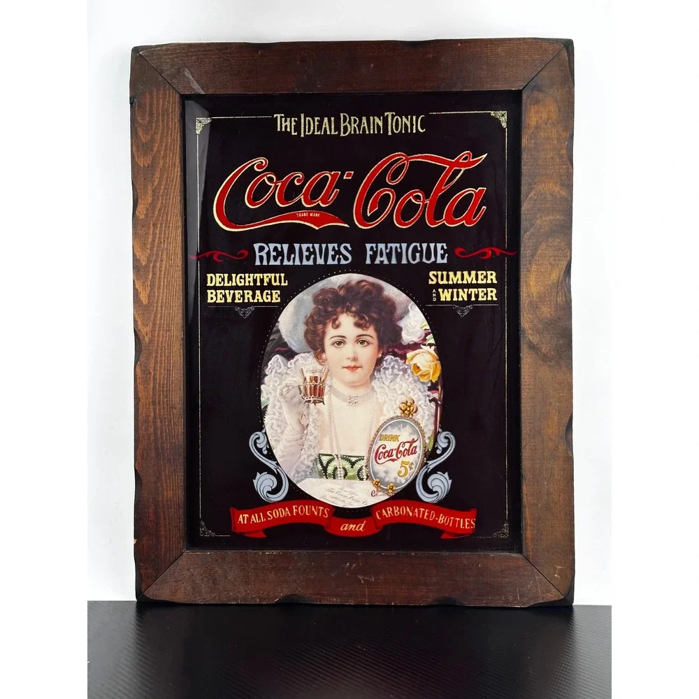 Vintage Coca-Cola Advertising Mirror Tray Antique‎ Coke Sign Decor